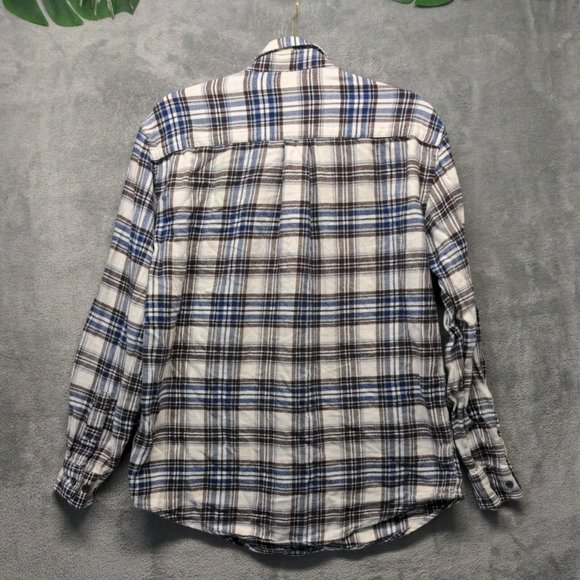 🍑CROFT & BARROW Men Flannel Shirt Winter Button-Down Pocket Casual Plaid MEDIUM - Picture 9 of 12
